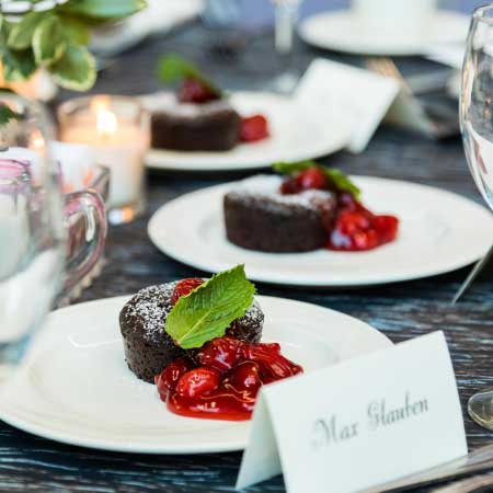 Tasty Chocolate and Cherries Dessert